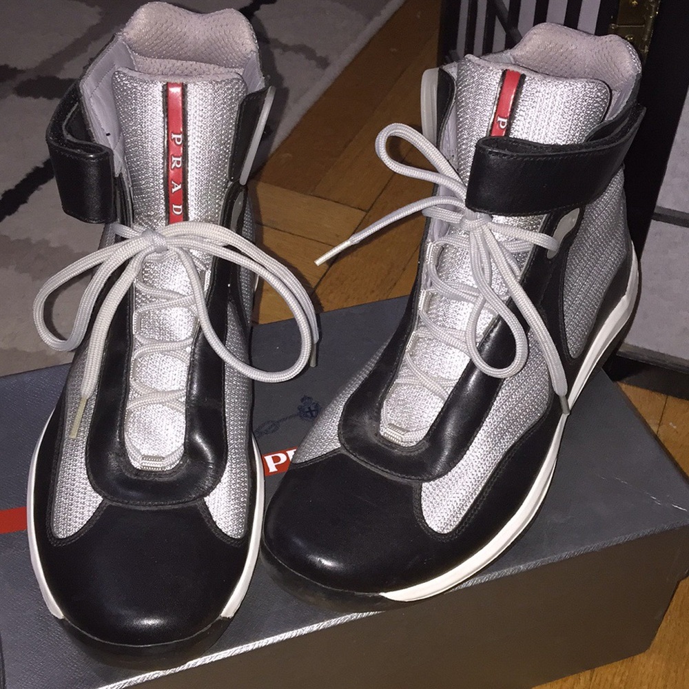 Prada Blue and Gray Americas Cup sneakers (NO ORIGINAL BOX)